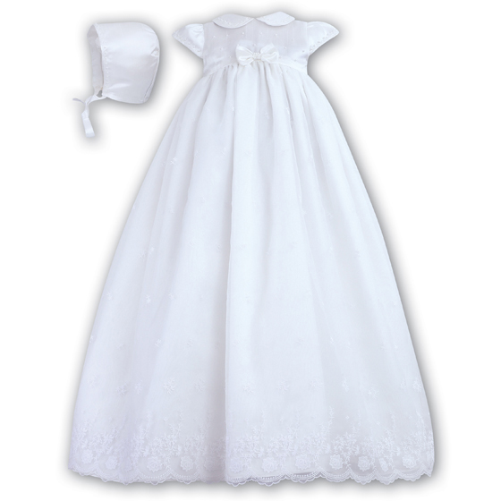 Sarah Louise Christening Robe & Bonnet - 091